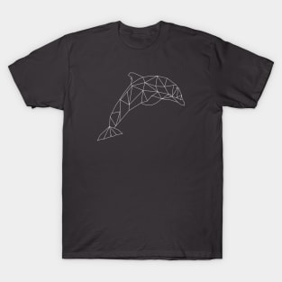 Dolphin Geometric - White T-Shirt